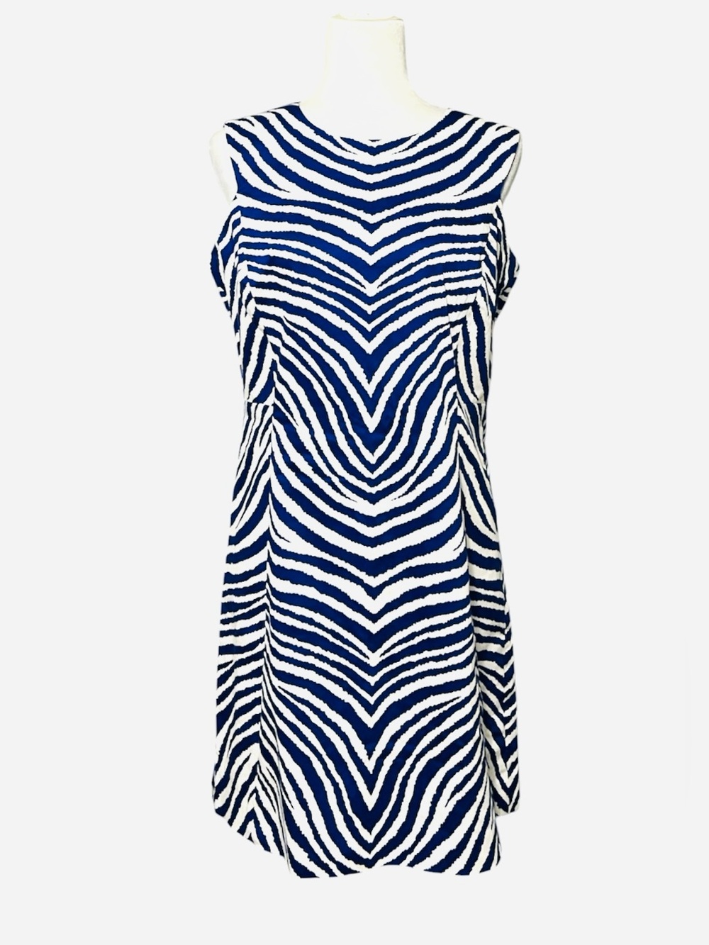 🆕 MILLY Zebra Print A-line Shift Dress in Cobalt